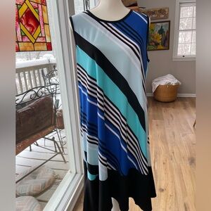 Blu Sage Sleeveless A-Line pull on style dress 16W.  Poly/spandex